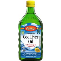 칼슨랩 노르웨이 대구간유 천연레몬향 1100mg, 500ml, 1병