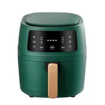 전기 디지털 디스플레이 터치 스크린 1350W 6L 에어 프라이어 8 메뉴 오븐 가정용 프렌치 치킨, 04 dark green 110V_04 AU