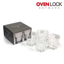 퓨어 온더락 양주잔 싱글몰트 위스키 언더락잔 술잔 240ml x 4P 세트