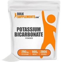 벌크서플먼트 BulkSupplements Potassium Bicarbonate 중탄산칼륨 포타슘 분말 500g, 3팩