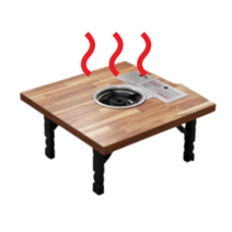 접이식 부탄가스 불판 테이블, 마블화이트