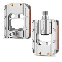 자전거 페달 Kootu 자전거 접이식 페달 미끄럼 방지 범용 알루미늄 페달 916 접이식 페달 산악 자전거 접이식 자전거 도로 자전거, 은