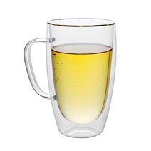 투명 손잡이유리컵 이중유리잔 얼음컵 CR450ml
