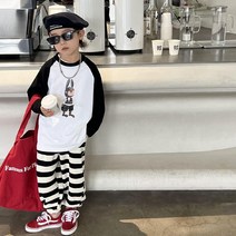 아동 베이직 라운드넥 긴팔 티셔츠 아동 주니어 키즈 공용 맨투맨 감각 캐릭터 패션