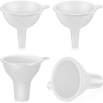 식용구리스 커피머신구리스 커피머신윤활제 Romooa 4피스 주방 깔때기 세트 통조림 실리콘 음식 소형 및 대, 03 화이트.