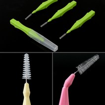 국산 휴대용 일자 형 치간 칫솔 치아 관리 4p 굵은 얇은, 사이즈, SSS (0.7mm)