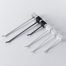 10-30cm 상품진열 스틸행거 1.5cm 사각걸이 선반 후크, 10cm, 실버