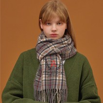 헤리티지 체크 머플러 챠콜