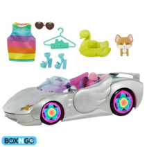 바비 인형 엑스트라 자동차 스포츠카 세트 Sparkly Silver 컨버터블, 바비 엑스트라 컨버터블 카