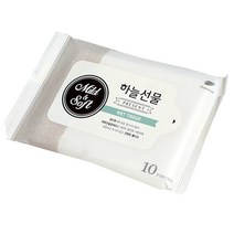 하늘선물 휴대용 물티슈 10매, 100개