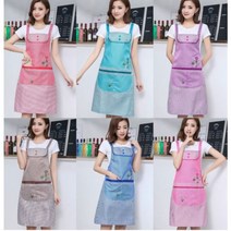 다용도 앞치마 주방 미용사 요양보호사 애견미용 앞치마 다양한 컬러, 그린