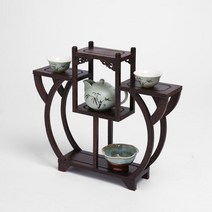 전통찻집 인테리어선반 찻잔 그릇수납장 바이어선물 거실 다도구