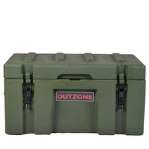 미군박스 플라스틱 공구 캠핑 밀리터리 상자 박스, 다크그레이+안감 소형 50L