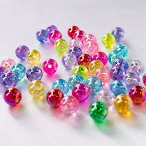 (B-12)(50g) AB 컬러 투명볼 팔찌 비즈 만들기 재료 부자재, 6mm, 11.바이올렛