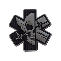 벨크로 서바이벌 밀리터리 패치 와펜 skull medic pv 와펜 패치 패치제작 군인용품 밀리터리룩 자수 자수패치 컴퓨터자수 밀리터리 오바로크