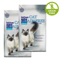 이즈칸 캣 그레인프리 어덜트 ( 2.5kg x 2개 ) 5kg 고양이 사료(견주간식 더탱글미니 9.8g 증정)