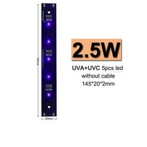 업그레이드된 CXST UVC LED 조명 스트립 모듈 살균용 SMD3535 UV 램프 비즈 265-285nm 395-405nm UVA 스틱 2.5W 6W 12V, 14520 2.5w UVA UVC, 2개