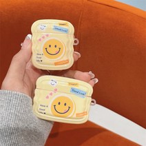 자영이꺼 푸딩 스마일 하트키링 에어팟 물결 케이스, 에어팟 프로, 1. 푸딩 스마일 하트 키링