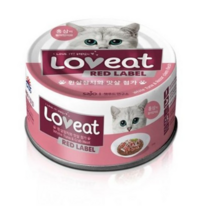 사조 러브잇 레드라벨 고양이 간식캔 160g, 흰살참치 + 맛살 혼합맛, 23개