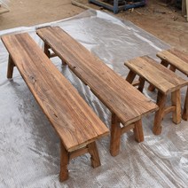 원목 통나무 벤치 카페 실내형 긴 의자 튼튼한, 80X26X45cm
