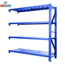 파렛트랙 창고 보관 고하중 선반 파렛트렉 파레트렉 적재 물류, 두께 180KG-층 100x40x200=4층[, 블루 서브랙(독립사용불가)