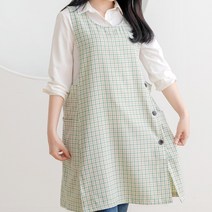 데코에버 로맨틱 원피스형 앞치마 롱사이즈 교사앞치마, 민트, 1개