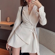 코듀로이원피스 겨울 롱 니트 빅사이즈 미니 파티 블레 이저 드레스 여성 한국어 원피스 오피스 레이디 우