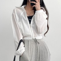 경량 쭈글이 스포티 핀턱 스트링 크롭 바람막이3color