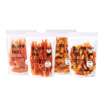 감개무량 강아지간식 대용량 1kg 애견간식, 오리고기+고구마