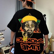 가바바 남성 오버핏 반팔티 예술가들이 입을 것만 같은 빈티지 힙 반팔티셔츠 G60434