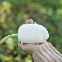 큐티 면양 손난로 무드등 겸용 핫팩 USB 충전식 안전 양면발열 2단계온도 조절 스트랩 포함 고양이 발톱모양 핸디워머 미니하팩 급속발열 선물용, 화이트 면양, 2단계온도조절 손난로