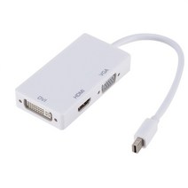 칼디짓 3 in 1 Thunderbolt mini display port mini dp male to hdmi dvi vga 여성 어댑터 변환기 케이블 for, 제품 d