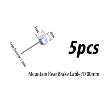 킥보드 electric bicycle brake산악 자전거 시프트 케이블 로드 브레이크 MTB 핸들 와이어 사이클링 고정, 5pc-mtb-리어-1700mm