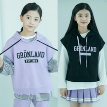 반팔후드티 후드조끼 초등 중학생 여아 코디 봄가을 초등옷 베이직 캐주얼