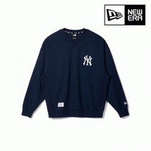뉴에라 공식스토어 뉴에라 남여공용 MLB 3D 오버핏 뉴욕 양키스 엠블럼 맨투맨 네이비 13570092