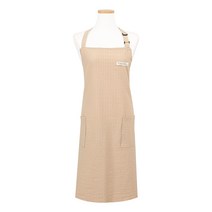 예쁜 원피스 H 앞치마 어린이집 유치원 교사 카페 바리스타 꽃집 고급 앞치마 에이프런, 워싱라인 앞치마_베이지, 1개