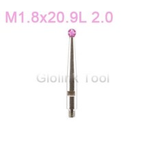 M2 나사 루비 3D 3 차원 게이지 미터 좌표 측정기 CMM 팁 레버 프로브 다이얼 테스트 표시기, M1.4x39.5L 2.0 루비