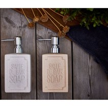 폴리에라드 410ml 세라믹 살 드방A 공병 욕실 디스펜서 용기, 매트 베이지 2개