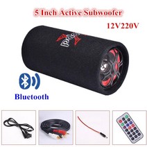 가정용오토바이 베이스 스피커용 블루투스 라디오 기능이 있는 5인치 12v24v110v220v 자동차 활성 실린더 서브우퍼 실린더, 없음
