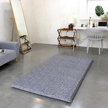 양면누빔 바닥에 까는 3단 접이식 레인 요매트(매트커버+매트솜 포함) S/SS/Q 자체제작, 레인 그레이