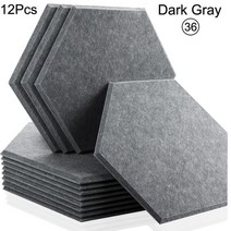 방음벽 방음 스펀지 차음제 흡음제 녹음실 벽간소음 방음공사 작업실 방음판, Small Hexagon, 36--Dark Gray, 0.8cm Medium Density