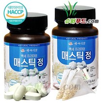 HACCP 식약처 인증 매스틱 정 그리스 키오스 매스틱정 매스틱검 (600mg x 60정) + 슈퍼푸드.com 연자육 티백, 2세트, [(600mg x 60정) + 1g]