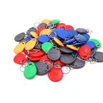 RFID복사기 RFID보안 rfid 13.56mhz uid 변경 가능한 keyfobs 키 체인 토큰 mf nfc 태그 다시 쓰기 가능한 쓰기 가능한 액세스 제어 키RFID복제기, 50개