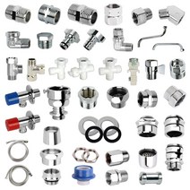 100여가지 수도꼭지 부속 부품 아답터 커플링 너트 젠더 니플, 17.신형티밸브아답터