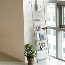 인테리어 무광 철재 사다리형 선반 베란다 욕실 수납, 6단