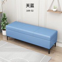 벤치 소파 긴 의자 현관 원목 벤치형 좁은 거실 낮은 쇼파 걸상 교체입구 경호화, 100x40x43cm 저장물, 스카이블루169-32