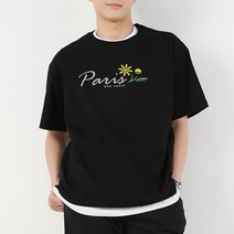 아우라큐 20수 트임반팔티 모나무르 남여공용 빅사이즈 반팔 티셔츠