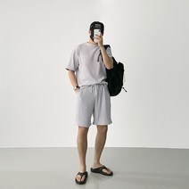 [SET]여름 휴가 필수룩(상의+하의)플리츠 밴딩 와이드 팬츠 반바지 코디세트