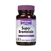 BlueBonnet 슈퍼 Bromelain 채식주의자 캡슐 파인애플 500mg 30개, 30.0인분 (1팩)