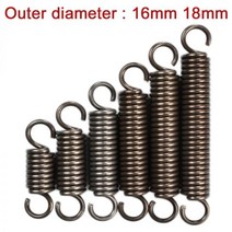 인장스프링 스텐인장스프링 금형 와이어 직경 2.0mm 연장 장력 확장 스프링 외부 16mm / 18mm 길이 50mm - 500mm 스프링 스틸 후크 DIY 1 개, 240mm